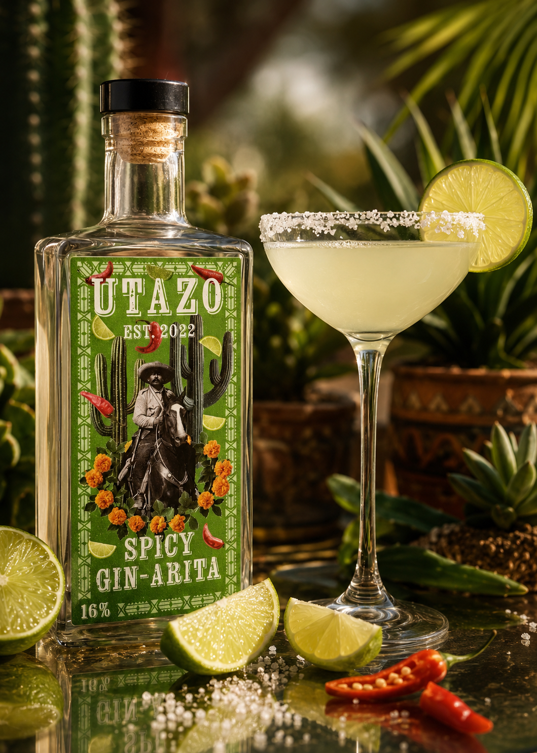Spicy Margarita Ready-to-Drink Cocktail | Utazo Gin-Arita